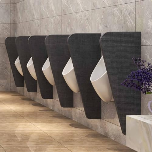 Lot de 4 cloisons de séparation murales pour urinoir pour homme - Pour toilettes blic et hôpitaux - En bois noir