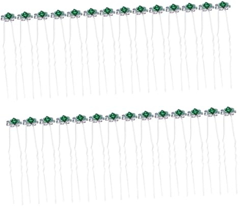 TOPPERFUN 40 piezas Horquillas para Novia con Cristales Brillantes Accesorios para Cabello de Boda Adornos Elegantes y Duraderos Diseño que Protege el Cabello para Fiestas y Eventos