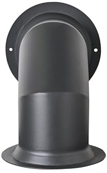 OKO Angled Decorative Metal Stove Pipe in Charcoal Grey