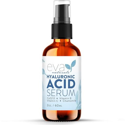 Eva Naturals Hyaluronic Acid Serum for Face, Vitamin B5 & Hydrating, 60 ml