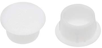 sourcing map 20St Schraube Abdeckkappe Lochstopfen Flush Typ Kunststoff für Möbel 12mm Dmr Weiß