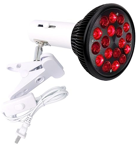 DMMBMFC Red Light Therapy Lamp-54W 18 LED Infrared Light Therapy Device with Adjustable Lamp Holder, 660nm Red and 850nm Near Infrared for Face Body