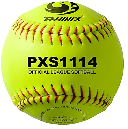 PHINIX 28 cm snabb pitch softbollar korkkärna för träning, tävlingar (ett dussin PXS1114)