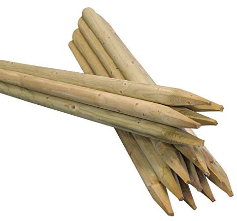 Suregreen Round Wooden Stake | 2.1m x 50mm | 10 Pack