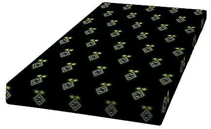 Borussia Mönchengladbach Spannbettlaken Schwarz 90-100 cm x 190-200 cm 100% Baumwollen Fohlen-Elf Borussia Park VFL 1900 Fußball Bundesliga Spannlaken Bettlaken Spannbetttuch passend zur Bettwäsche