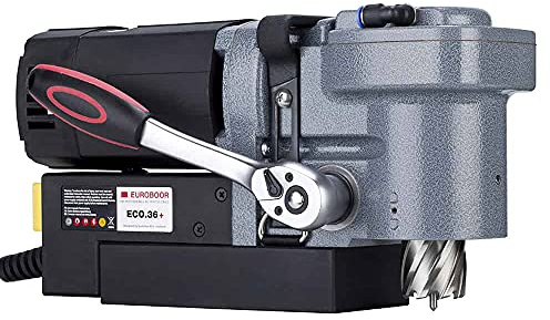EUROBOOR Magnetic Drill Press - 9.5A Low Profile Drilling Machine with 1-7/16 Annular Cut Capacity & 1-Speed Gearbox - ECO.36+