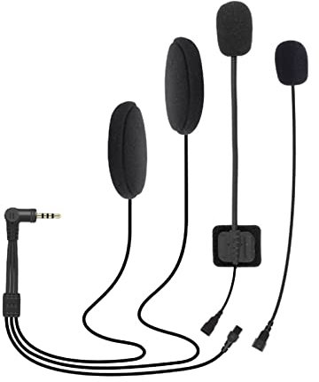 JUSTBAIXUE Auriculares para intercomunicador de moto LX-B4FM y B4FM-X, Bluetooth, Negro