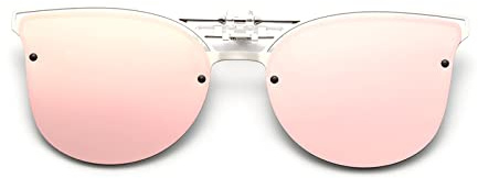 Long Keeper Clip Occhiali da Sole – Clip per Occhiali da Sole polarizzati Lenti da Sole Sovrapponibili a Forma di Gatto, Clip da Sole per Donna Uomo