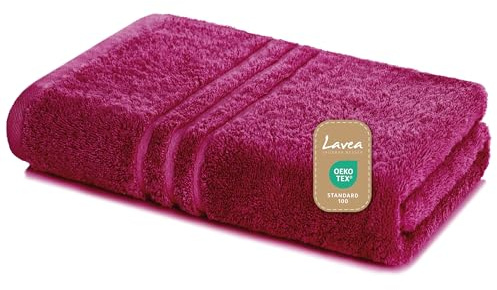 Lavea® Saunatuch Saunahandtuch 80x200cm - Bordeaux, 500gr/m², 100% Baumwolle