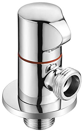 BiaoTeng Valvola Angolare 1/2,Valvola Arresto Nero,Valvola Arresto Acqua Bagno,Rubinetto Sottolavabo Nero,Valvola Arresto Acqua 1/2,Per Balcone,Chrome A