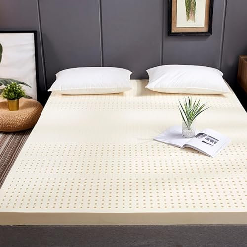 BIRJXVTO Latexmatratze 100% Latex Medium/Soft 7 Zonen Orthopädische Matratze Abnehmbares Cover, natürliche Latex -Matratze,7.5cm,180x200cm