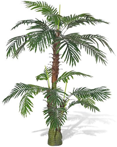 Tidyard Palmier cycus Artificiel 150 cm, Fausse Plante Artificielle Interieur Décorative pour Décoration de Maison, Salle de Bain, Bureau, Célébration, Cuisine