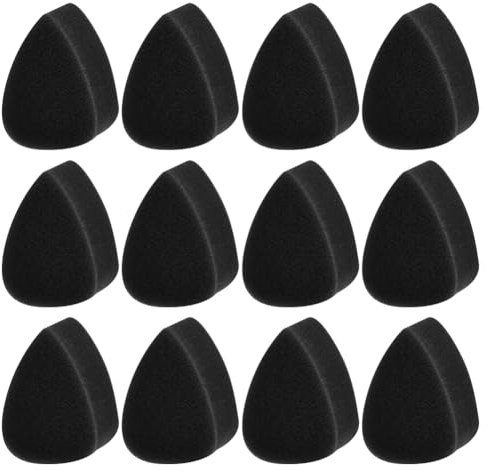 Lot de 24 éponges de peinture pour le visage - En forme de pétale - Outil de peinture sur le visage - Applicateur de maquillage - Éponge artisanale pour enfants et adultes - Noir