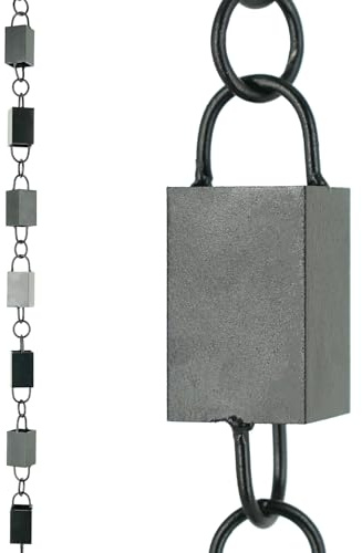 DFTDFYXY Regenführungskette Aluminium-Regenkette Regenketten Für Dachrinnen Outdoor-Heimdekoration Dekorative Regenkette Verstellbare Länge Für Gartendekorationen Im Freien,Traufen,1m(3.2ft)