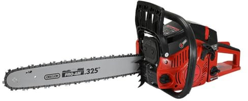 Benzin-Kettensäge Motorsäge Motorkettensäge mit 45cm Oregon Schwert | 2-Takt Motor | 50 ccm | 2,6 PS | mit Krallenanschlag inkl. 325er Oregon Kette