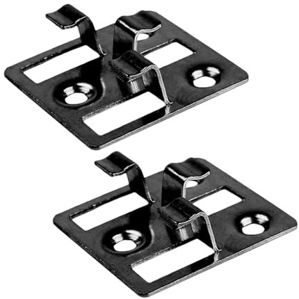 WPC Terrassendielen Clips,100 Stück Edelstahl Terrassenclips Terrassenbefestigung Stahl Clips Versteckte Abstandhalter für WPC BPC Terrassendielen (Schwarz, Spalt 3mm Höhe 7mm)