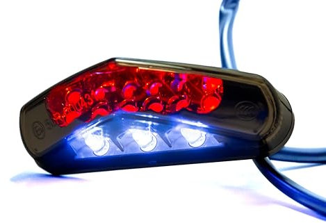 Generisch Fanale posteriore a LED universale per moto, omologato e con illuminazione targa integrata