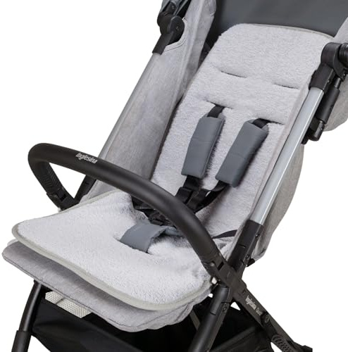 baby idea Babysany Weicher Verkleinerer für Kinderwagen, Universal-Matratze für Neugeborene, weiche Füllung, Frottee-Bezug aus 100 % Baumwolle mit Bordüre, hergestellt in Italien, (Grau2)