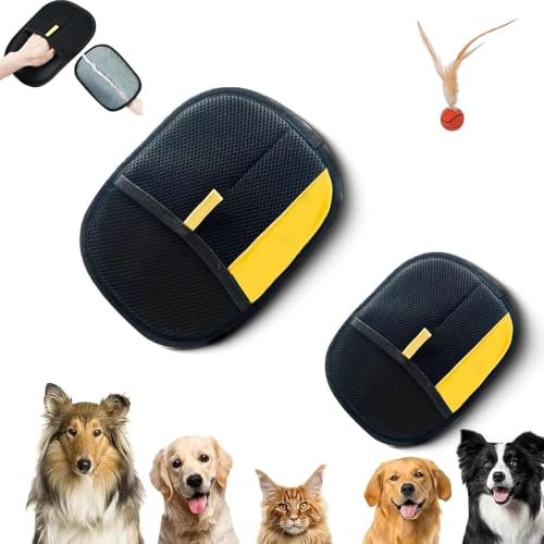 2025 - Guante universal removedor de pelo de mascotas, guantes electrostáticos reutilizables para eliminar el pelo de mascotas, herramienta mejorada de eliminación de pelo de animales, aseo de doble