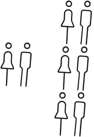 DIYEAH 4 Sätze Toilettenschild für Männer und Frauen Identifikationsschilder für Badezimmer Toiletten Hotels und Installieren Langlebig