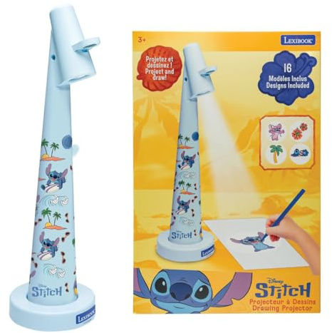 Lexibook, Disney Stitch, Projecteur de Dessin Stitch Bleu, CRP10DLXB | Activité créative, Apprentissage du dessin, Support stable, Pour enfants