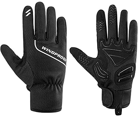 ROYJJ 1 Paar Winterhandschuhe für den Winter, warm, winddicht, wasserdicht, rutschfest, Thermohandschuhe für Touchscreen, Radfahren, Outdoor, Vollfinger-Handschuhe für Herren und Damen