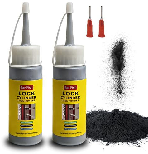 Polvere di Grafite,Grafite Polvere Lubrificante,Grafite Spray Per Serrature | Lubrificante Per Serrature,per Lubrificare Serrature Delle Porte,Cerniere Delle Finestre,2×60 ml