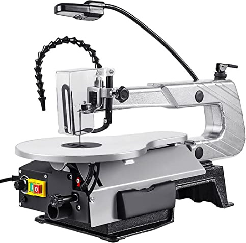 Multifunctional Scroll Saw with Adjustable Table, Variable Speed 400-1600RPM and Work Light for Woodworking Projects