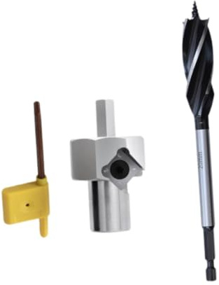 20mm Bench Dog Hole Chamfer Reamer (0.8 inch) - Removable Blade Professional Woodworking Tool for Chamfering- with Drill Bit