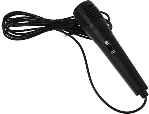SUPVOX Microfono Dinamico Cablato per Karaoke con Cavo da 6.35mm, Microfono Vocale Portatile in Metallo e Plastica, Cattura Vocale Chiara e Struttura Stabile per Eventi Indoor e Palco
