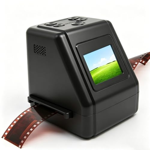LICAEVEY Film Slide Scanner för PC Laptop Smartphone Tablet, Konvertera 135 126 110 Super 8 Films Slides Negativ Till Digitala JPEG-bilder 22MP med 2,0-tums LCD-skärm