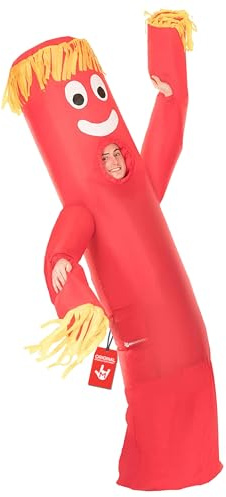 Morph Riesiges Aufblasbares Rotes Wacky Waving Kostüm Erwachsene, Tube Guy Aufblasbare Faschingskostüme, Waving Guy Kostüm Aufblasbar Erwachsene, Karneval Kostüm Herren Aufblasbar | Aufblasanzug mit Ventilator & Winkearmen, Rotes Tube-Guy-Design, Bläst in 60 Sek auf, Perfekt für Halloween, Immer ein Hit