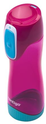 Contigo Trinkflasche Swish Autoseal, große BPA-freie Kunststoff Wasserflasche für Kinder, 100% auslaufsicher mit automatischer Verriegelung, für Sport, Kindergarten, Kita, Schule, 500 ml