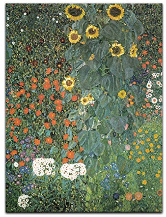 Bilderdepot24 Kunstdruck Poster - Gustav Klimt Bauerngarten mit Sonnenblumen 40x60 cm ca. A2 - Alte Meister Bild ohne Rahmen