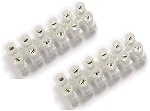 K M Electronics® 2 X 6 Way 15A 15 AMP Strip Connector Electrical Wire Terminal Choc Block