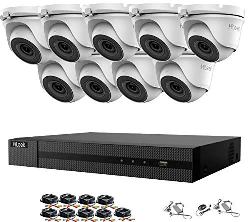 HILOOK HIKVISION 5MP CCTV KIT SECURITY SYSTEM 4K DVR 16CH+&9X5MP GRAY ULTRA HD METAL HOUSING IP66 WATERPROOF IN/OUTDOOR DOME CAMERAS 20M NIGHT VISION EASY P2P EMAIL ALERT REMOTE VIEW (NO HDD)