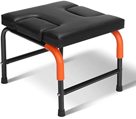 GOTOTOP Yoga kopfstandhocker Zusammenklappbar Yoga Kopfstandstuhl für Zuhause und Fitnessstudio Stahl 100KG Tragfähigkeit Fitness Entspannung, 55 x 43 x 43cm