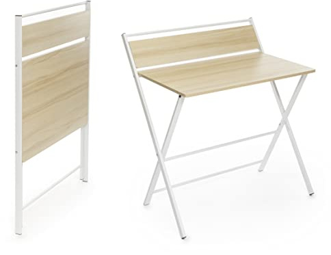 InnovaGoods Klappbarer Tablezy Schreibtisch - Multifunktional, Platzsparend, Keine Montage, Ideal für Home Office, Mit Ablage, Bis 50 kg, Bunt, Engineering Holz/Edelstahl
