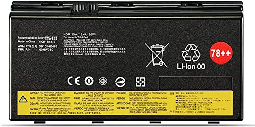 ASKC 78++ 00HW030 Laptop Battery Replacement for Lenovo ThinkPad P70 20ER 20ES P71 20HK Series 01AV451 SB10F46468 5B10W13950 4X50K14092 15V 96Wh 6400mAh