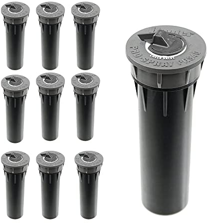 [Pack 10] Difusor Emergente Hunter Pro Spray – PRS40. Difusor de riego regulada a 2,8 Bar. Difusor emergente 10cm. Válvula Anti Drenaje instalada de Serie. Conexión: Rosca 1/2 H