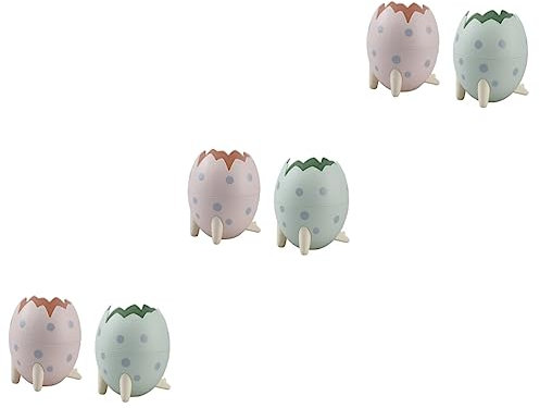 Ciieeo 6pcs Lovely Dinosaur Egg Pen Holder Detachable Pencil Pot for Desk Organizer Cartoon Pencil Container for Storage Random Color