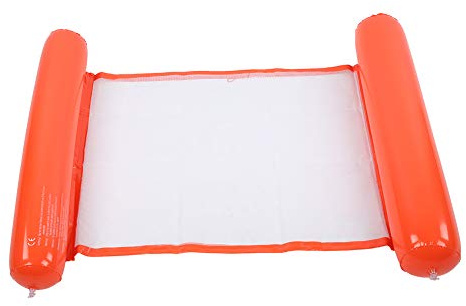 HERCHR Aufblasbares Schwimmbett, Größere Verdickte Wasserhängematte, Aufblasbares Schwimmendes Schwimmbett, Schwimmbad-Lounge-Stuhl, Sommerentspannung Für Schwimmbad(orange)