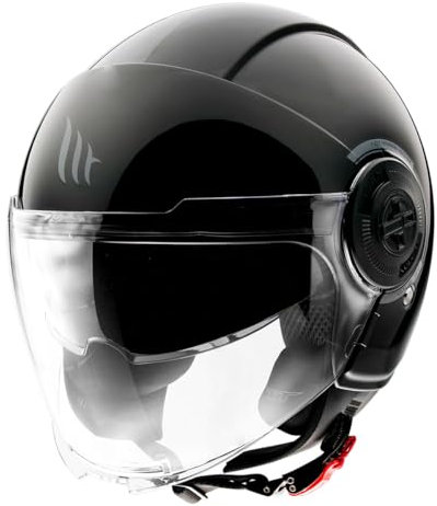 MT HELMETS Viale SV S – Casco Moto Jet Urbano con Visor Solar Retráctil, Interior Lavable, Pantalla Larga y Calota HIRP | Homologado ECE 22.06 & DOT
