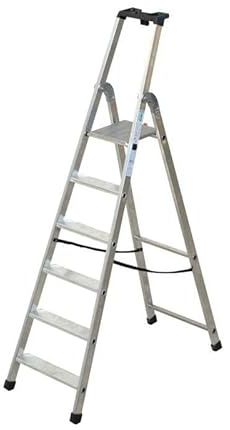 Escabeau professionnel FACAL QUADRA 6 marches hauteur de travail 3,16 m - Q50/6