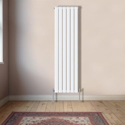 NRG Flat Panel Vertical 1800x408mm Double Radiator, White Central Heating | Central Heating Rad, Modern Radiator, Mild Steel, Vertical Radiator, for Kitchen, Bathroom Living Room