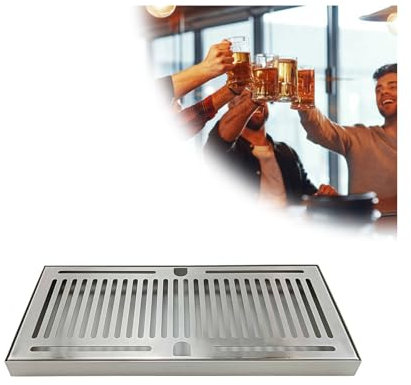 NJDQFA Bierturm Abtropfschale Edelstahl Tropfblech,Abtropfschalen Für Bier,Bierabtropfschale Für Restaurants Bars Küchen,30cm