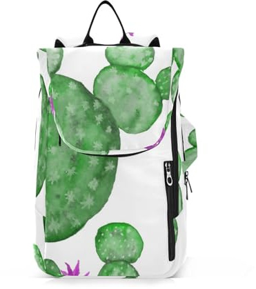 Foiosoh Sac à dos de tennis, badminton, sac à dos respirant motif cactus fleur 2 raquettes de tennis, sac de gym pour femme et homme