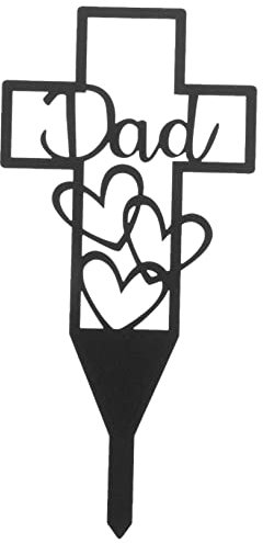 Yardenfun Marqueur Funéraire pour Papa Décoration De Jardin Plantez Souvenir Support Et Portative pour Cimetière Et