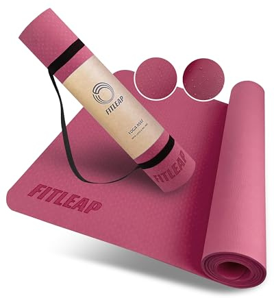Fitleap Gymnastikmatte 5 mm, rutschfeste Pilates Matte für Yoga und Fitness