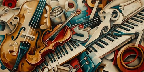 Ruohuo 5D Diamond Painting Retro Diamant Painting Bilder Klavier Diamond Painting Erwachsene, DIY Diamant Kunst Malerei Stickerei Kreuzstich Set Home Wanddeko Aesthetic, Geschenke für Frauen 30x60cm